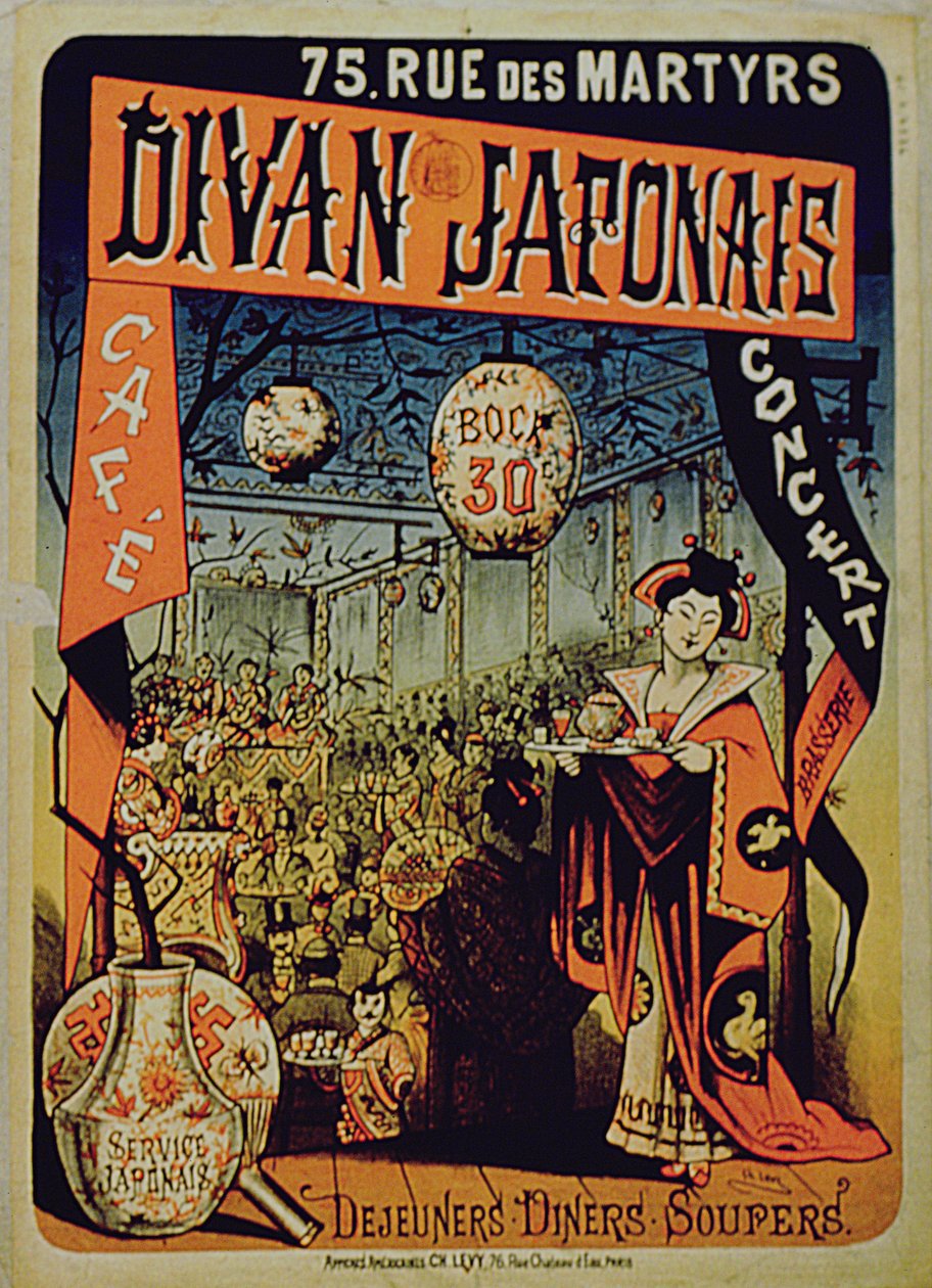 Poster pubblicitario per Divan Japonais, Parigi da French School