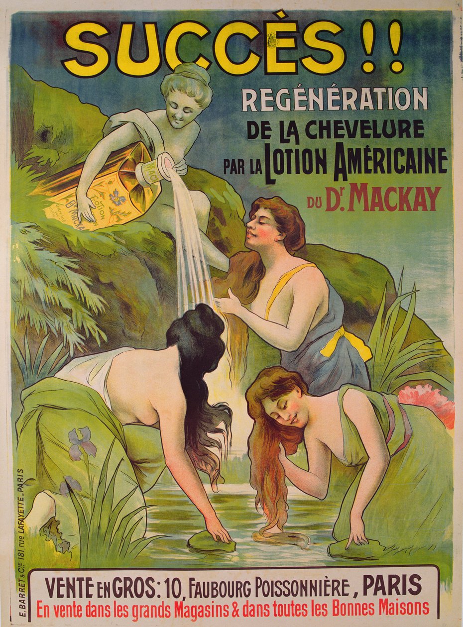 Poster pubblicitario per La lozione americana del dottor Mackay da French School