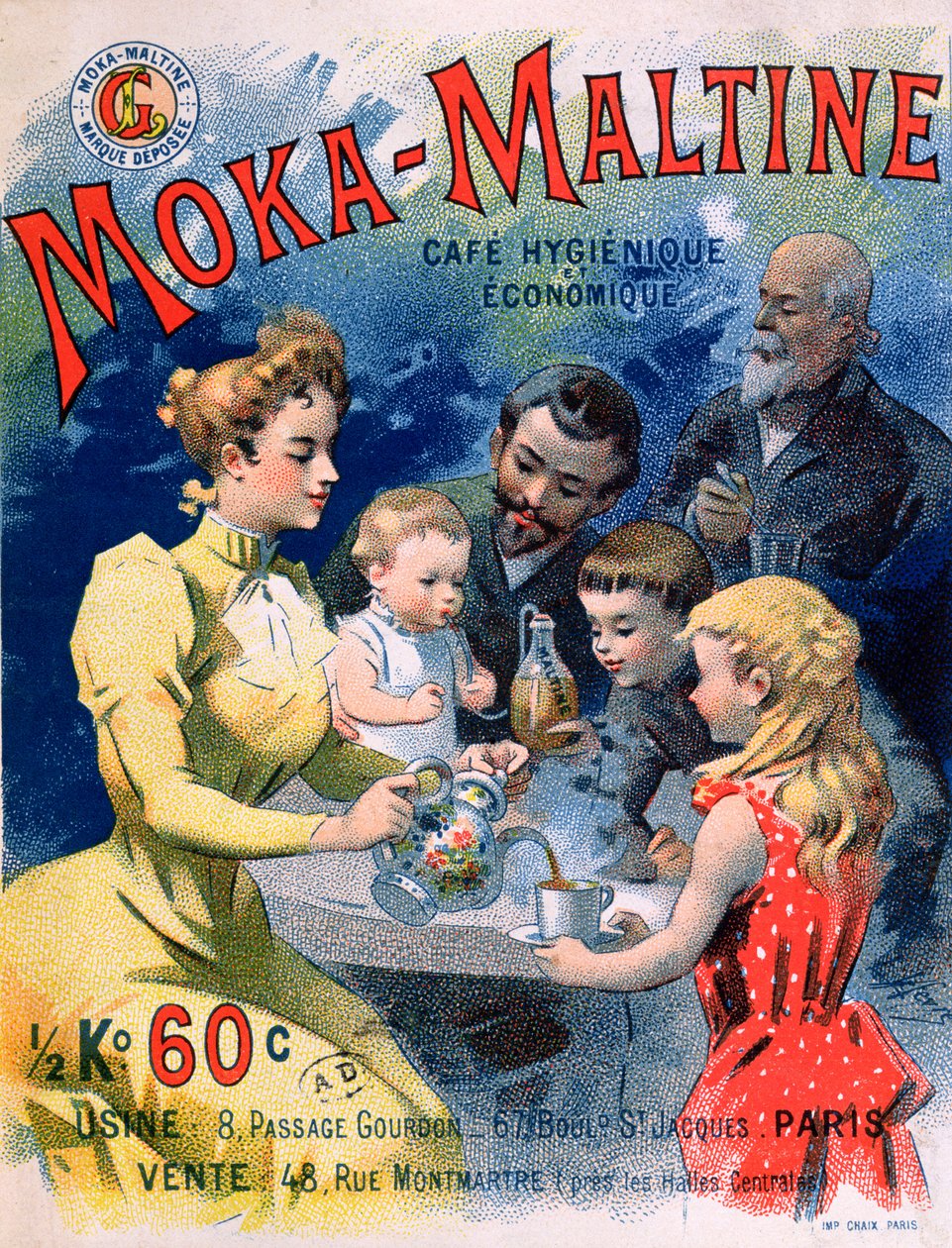 Poster pubblicitario per il caffè Moka-Maltine, c.1900 da French School