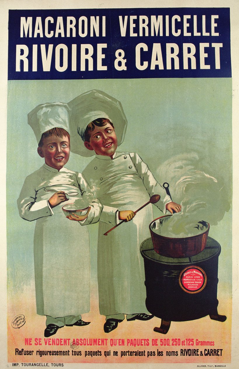 Poster pubblicitario della pasta Rivoire et Carret da French School