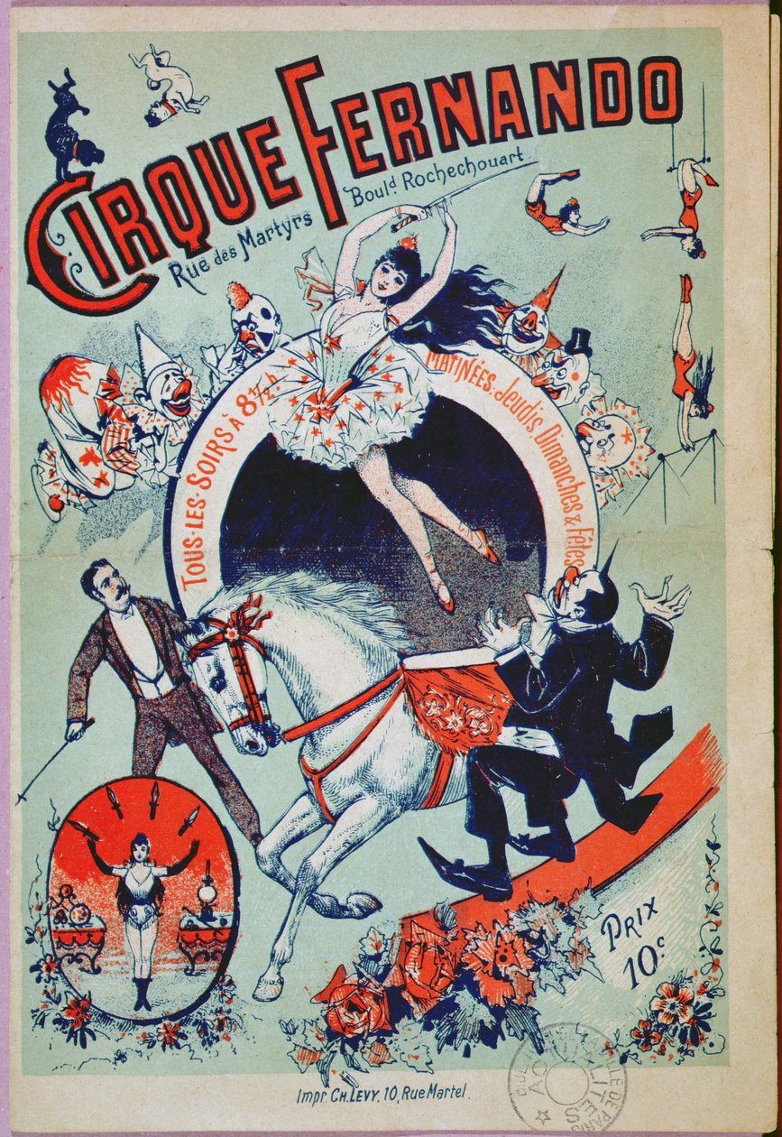 Poster pubblicitario per il Circo Fernando, Parigi da French School
