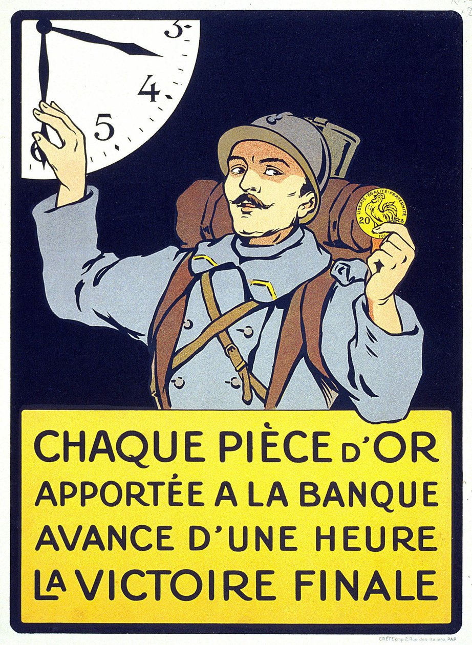 Manifesto stampato nel 1914: "Ogni moneta d