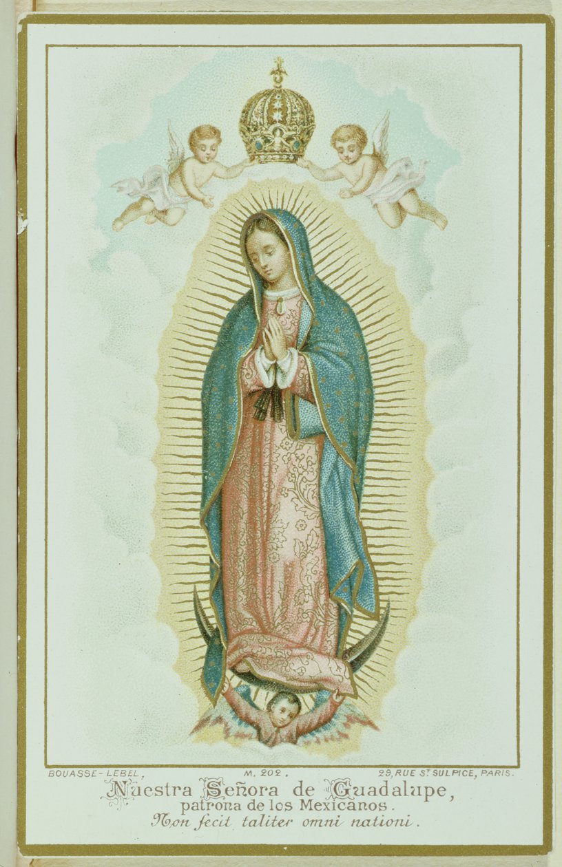 Santino raffigurante Nostra Signora di Guadalupe, c.1900 da French School