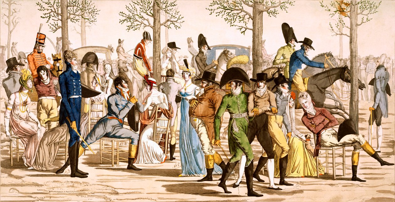 Passeggiata a Longchamps, 1802 da French School