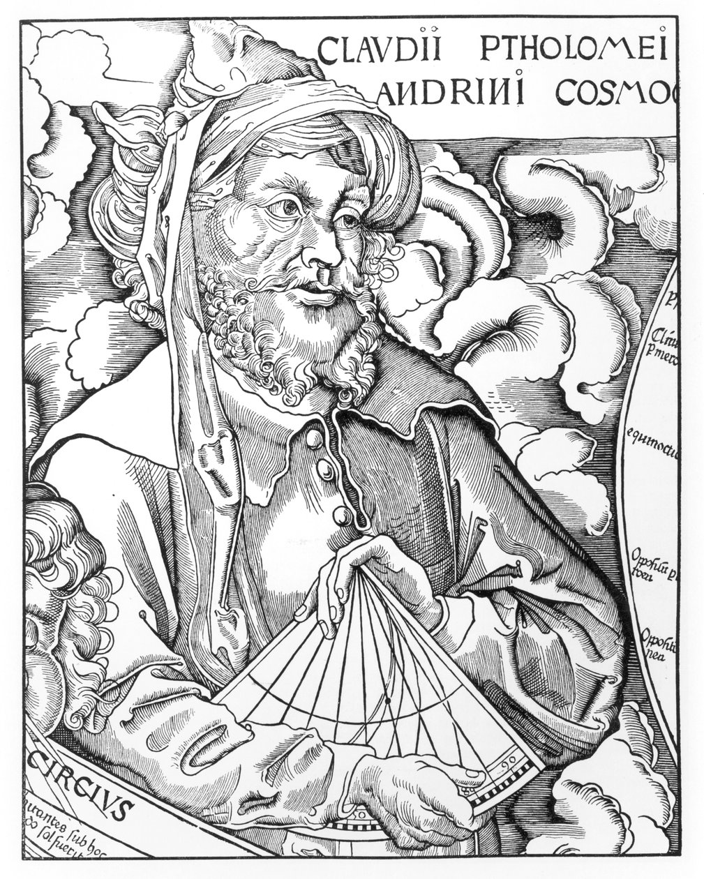 Tolomeo (Claudio Tolomeo) (c.90-168) con un sestante da French School
