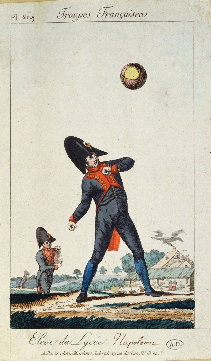 Allievo del Liceo Napoleone, da Troupes Francaises, c.1805 da French School