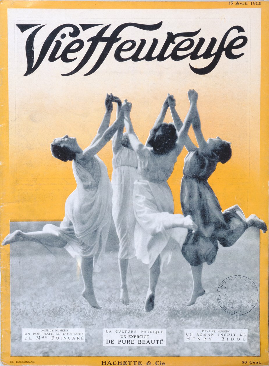 Esercizio di pura bellezza, illustrazione di copertina di Vie Heureuse, 15 aprile 1913 da French School