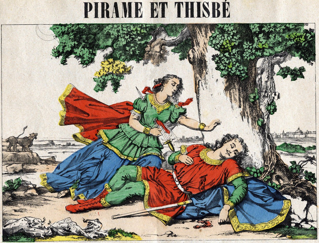 Piramo e Tisbe, racconto di Ovidio nelle "Metamorfosi" da French School