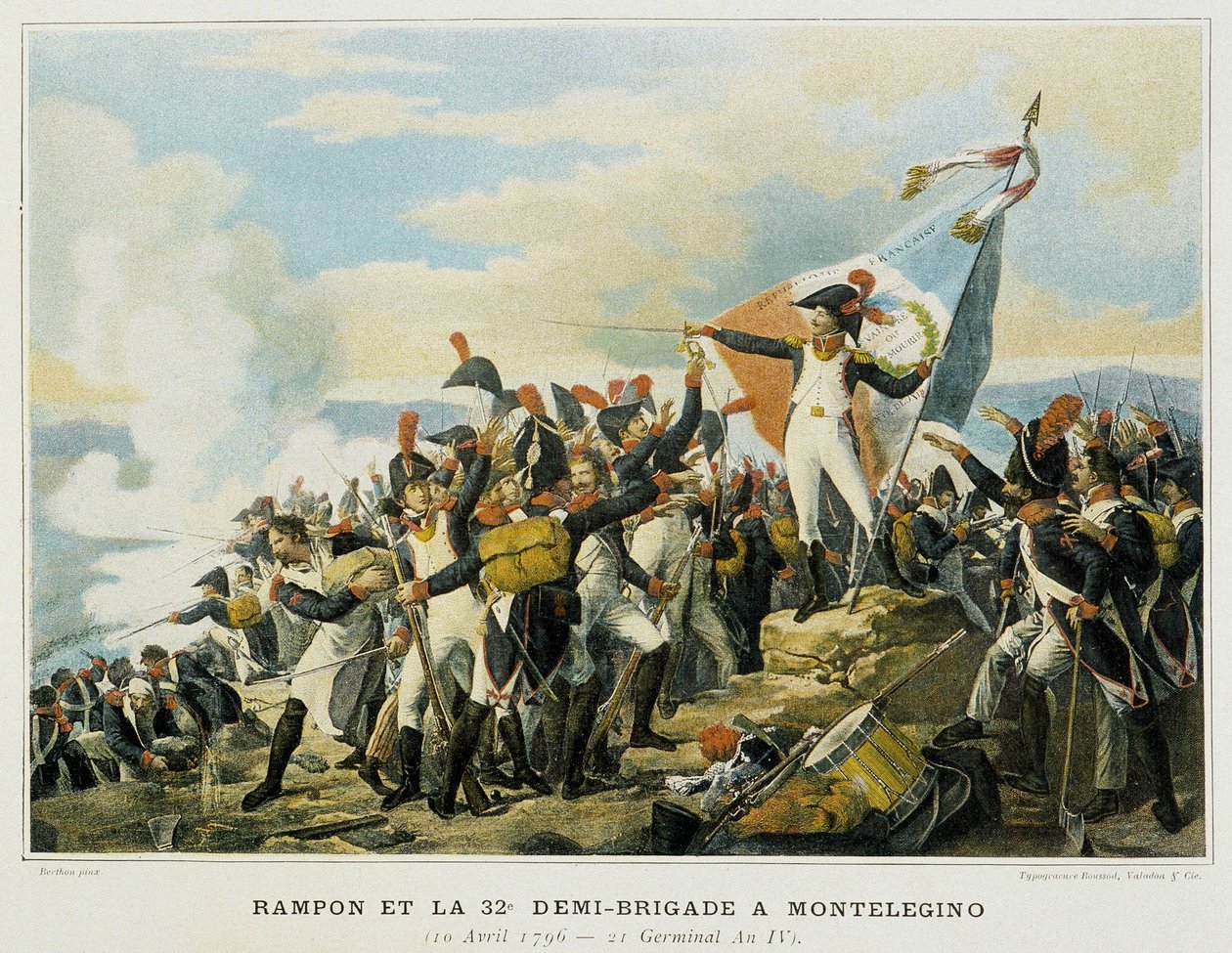 Rampon e la 32ª mezza brigata a Monelegino, 10 aprile da French School