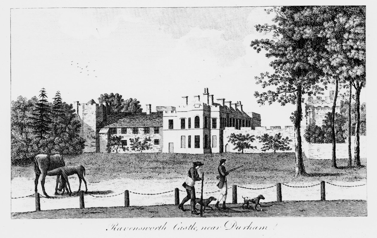 Castello di Ravensworth vicino a Durham, XIX secolo da French School