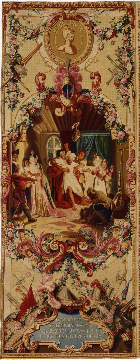 Arazzo dei Gobelins della Reggenza con la storia di Don Chisciotte da French School