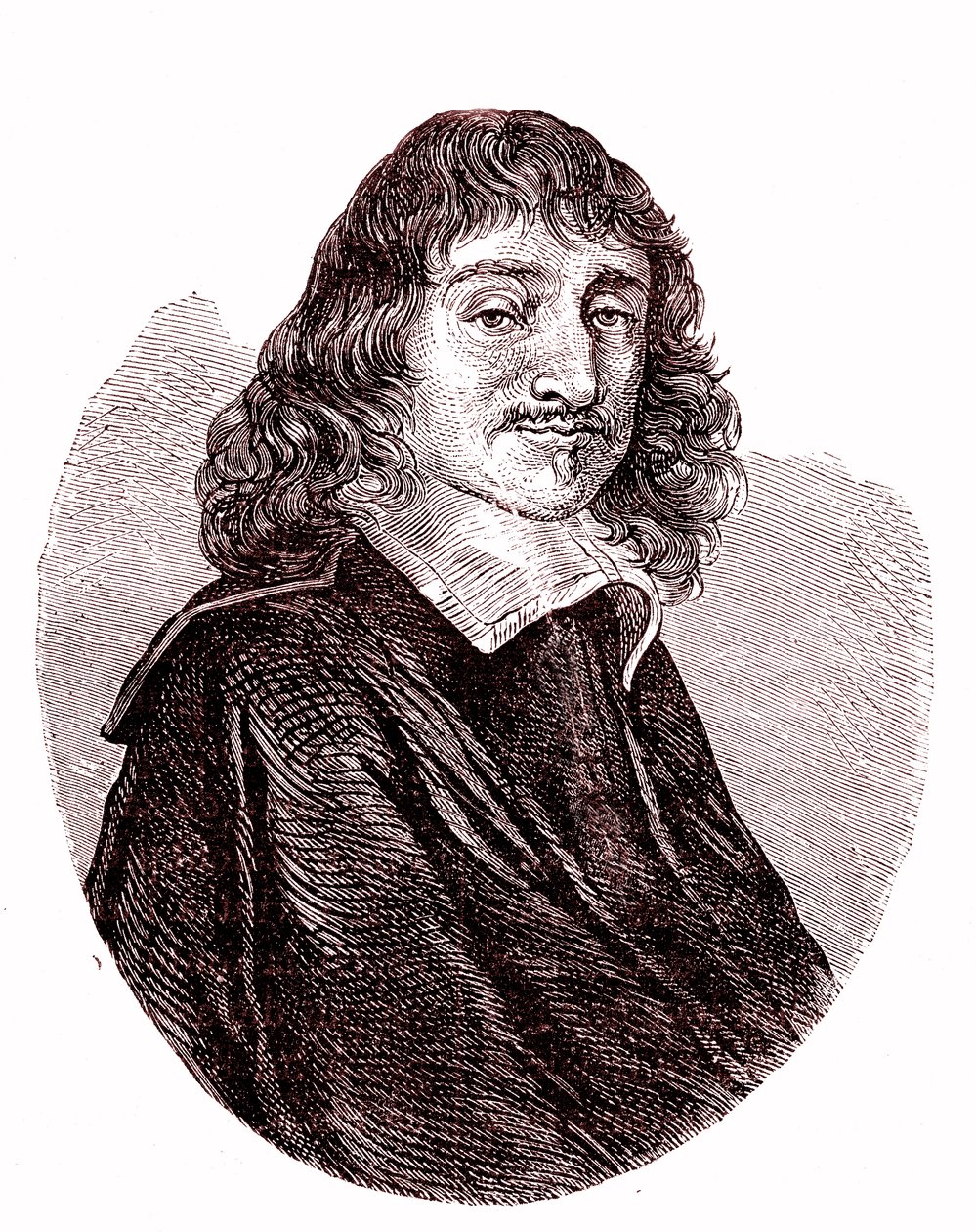 Rene Descartes, fisico, matematico, filosofo francese. 1865 (incisione) da French School