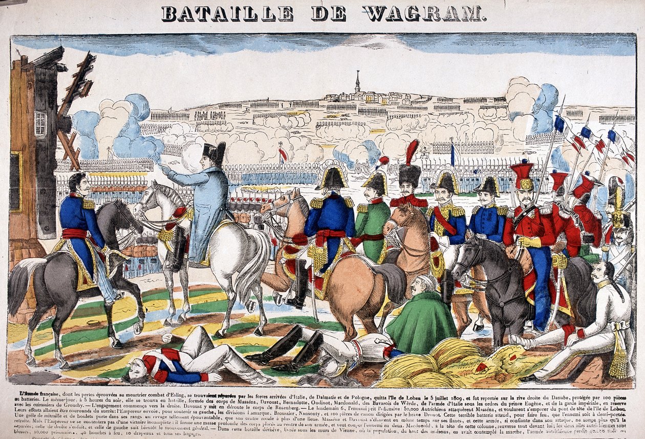 Rappresentazione della Battaglia di Wagram, 5 luglio da French School