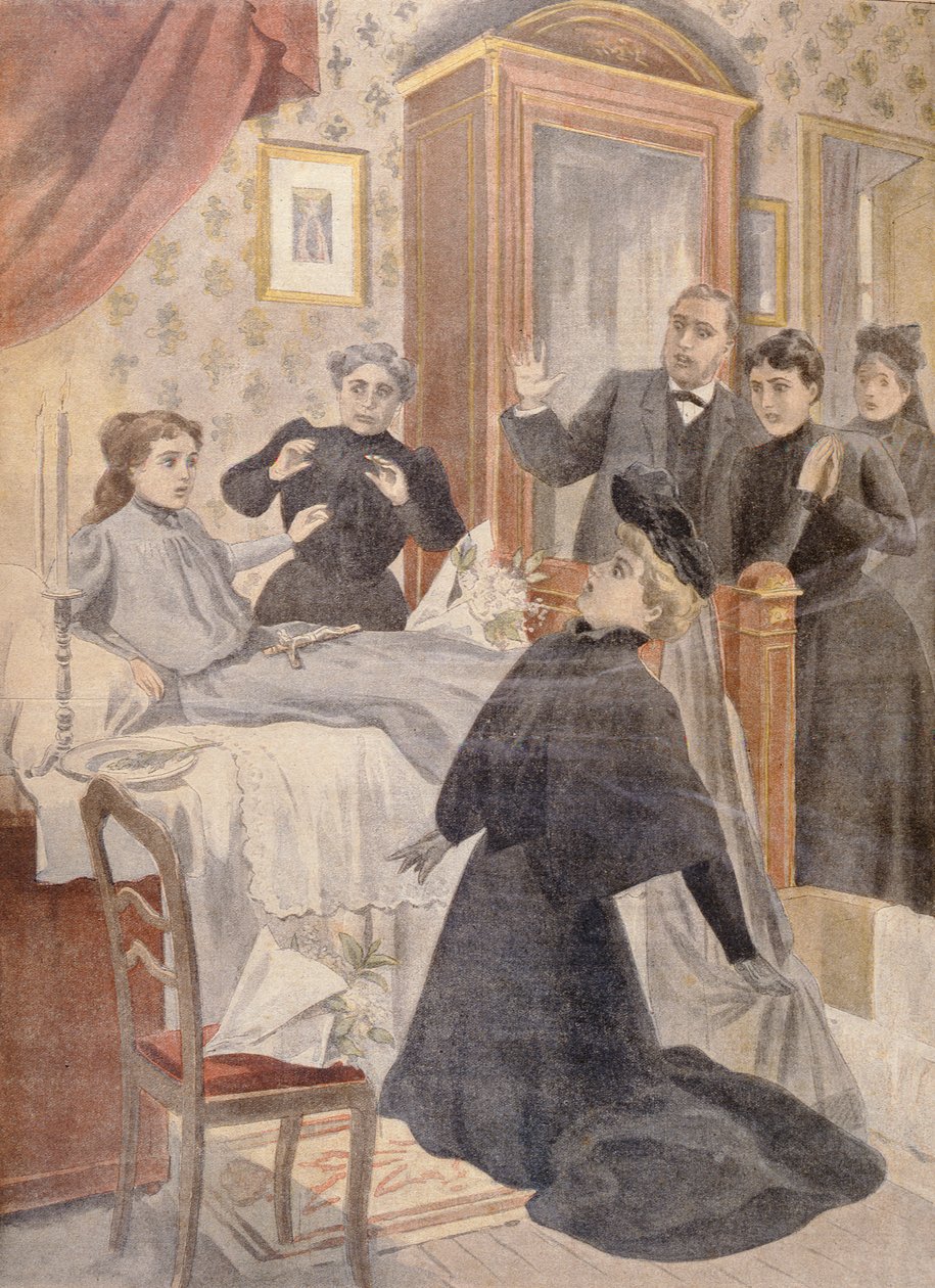 Resurrezione di una giovane dalla sua morte, illustrazione da Le Petit Journal, 1902 da French School