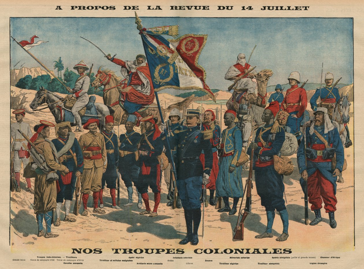 Rassegna del 14 luglio, le nostre truppe coloniali, illustrazione da 