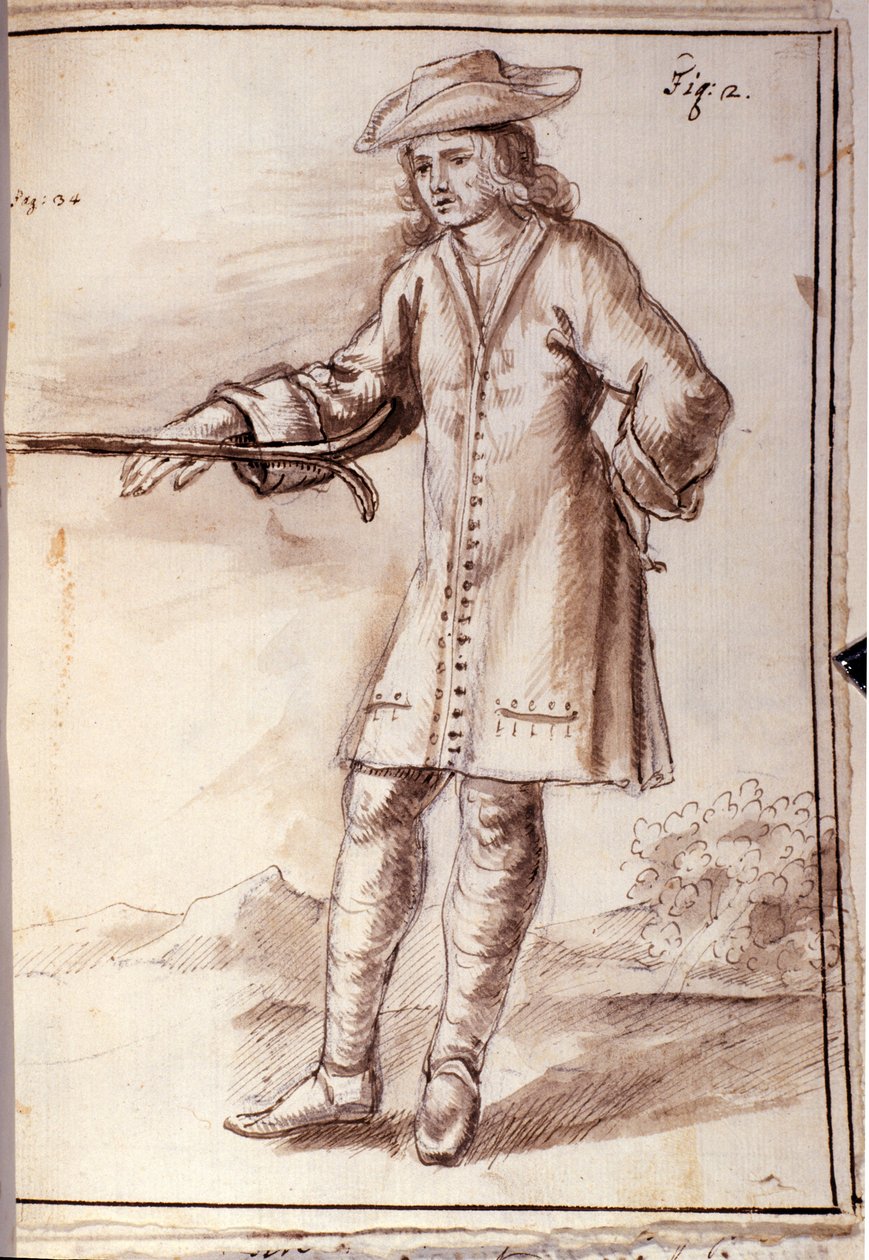 Rabdomanzia - in "Fisica occulta, o Trattato della bacchetta divinatoria e del suo uso per la scoperta delle sorgenti, delle miniere, dei nascondigli, dei ladri e degli assassini fuggitivi, ecc." - di Pierre Le Lorrain (Abate di Vallemo) da French School