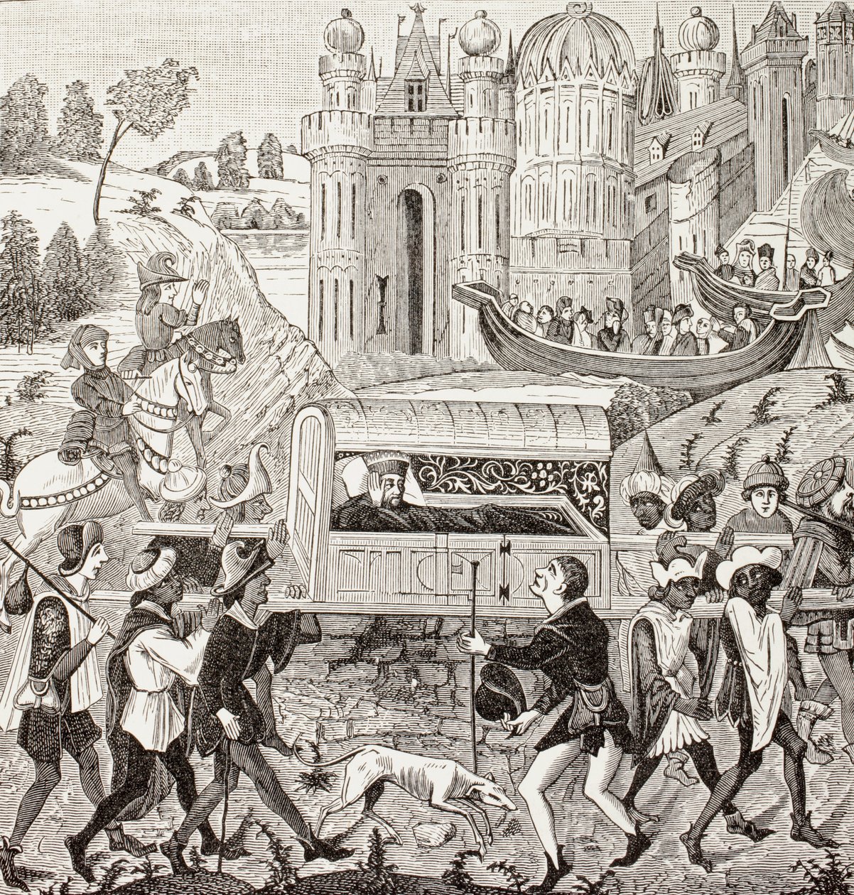 Roberto I, Duca di Normandia, portato in lettiga da Negri, da 