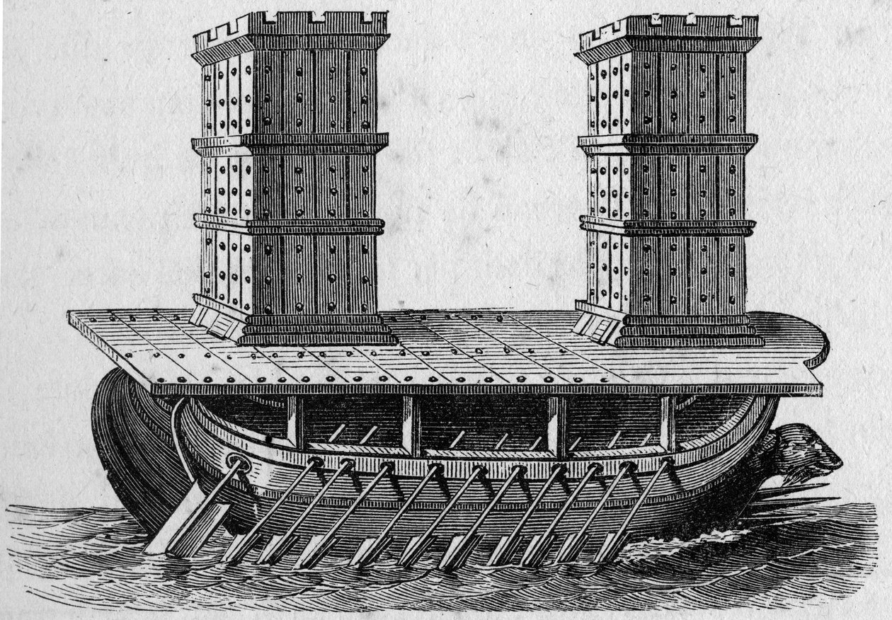 Nave romana a torri da French School