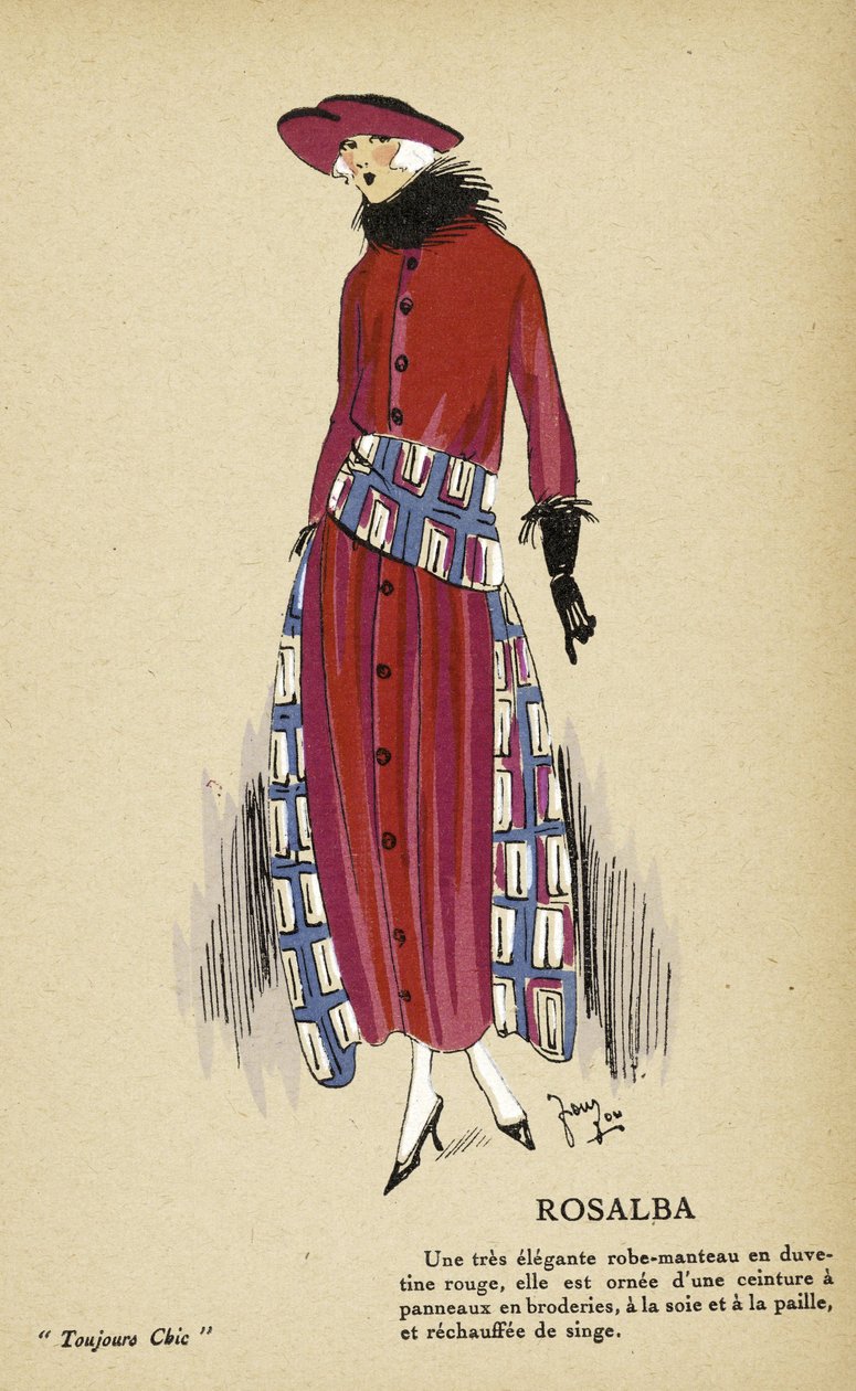 Rosalba, da Toujours Chic, pub.1921-22 (stampa a pochoir) da French School