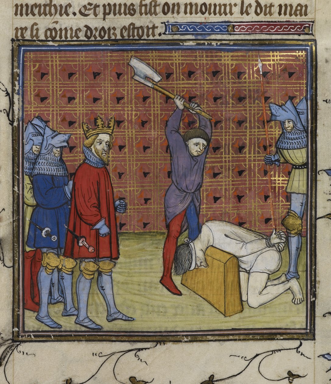 I capi della rivolta della Jacquerie contro la nobiltà francese decapitati per ordine del re di Navarra, dalle 