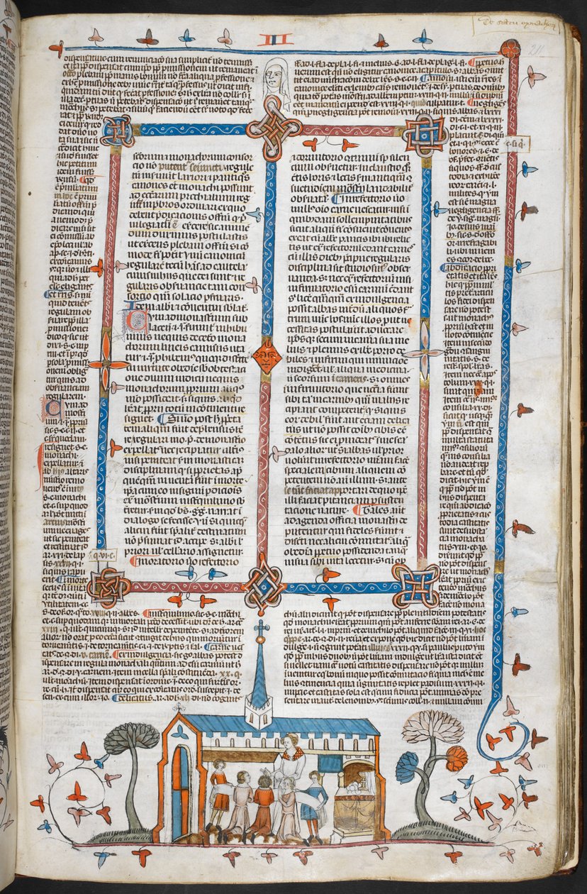 Scena di comunicanti a una messa, c.1300-40 da French School