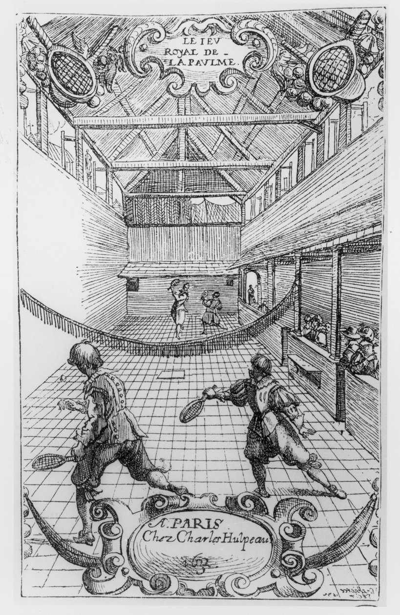 Tennis reale, frontespizio da Jeu Royal de la Paume, 1632 da French School