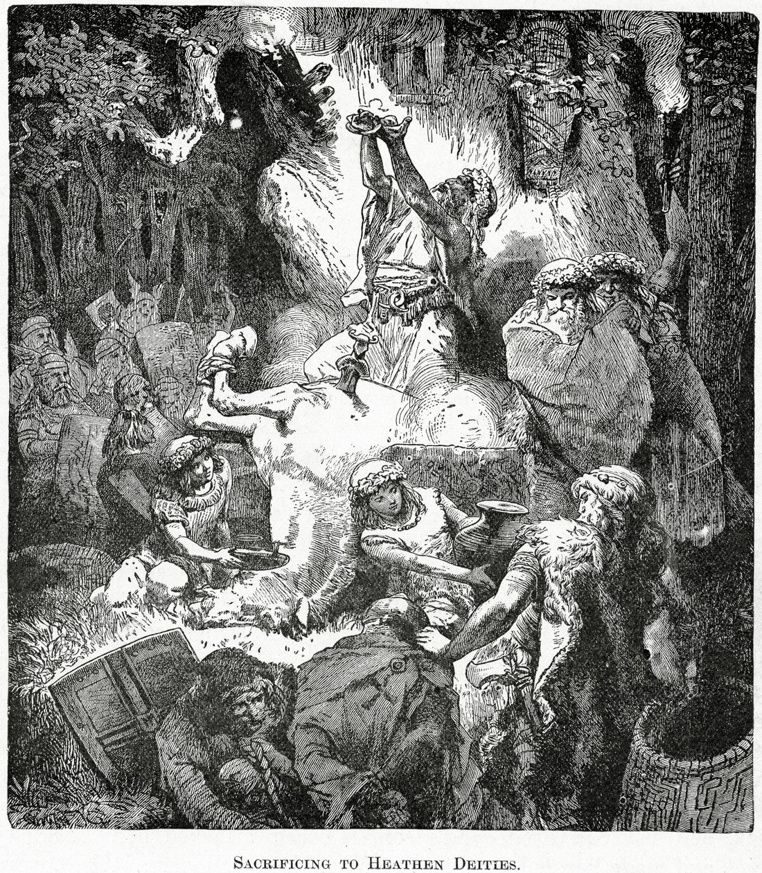 Sacrificio agli dei pagani, c.1890 da French School