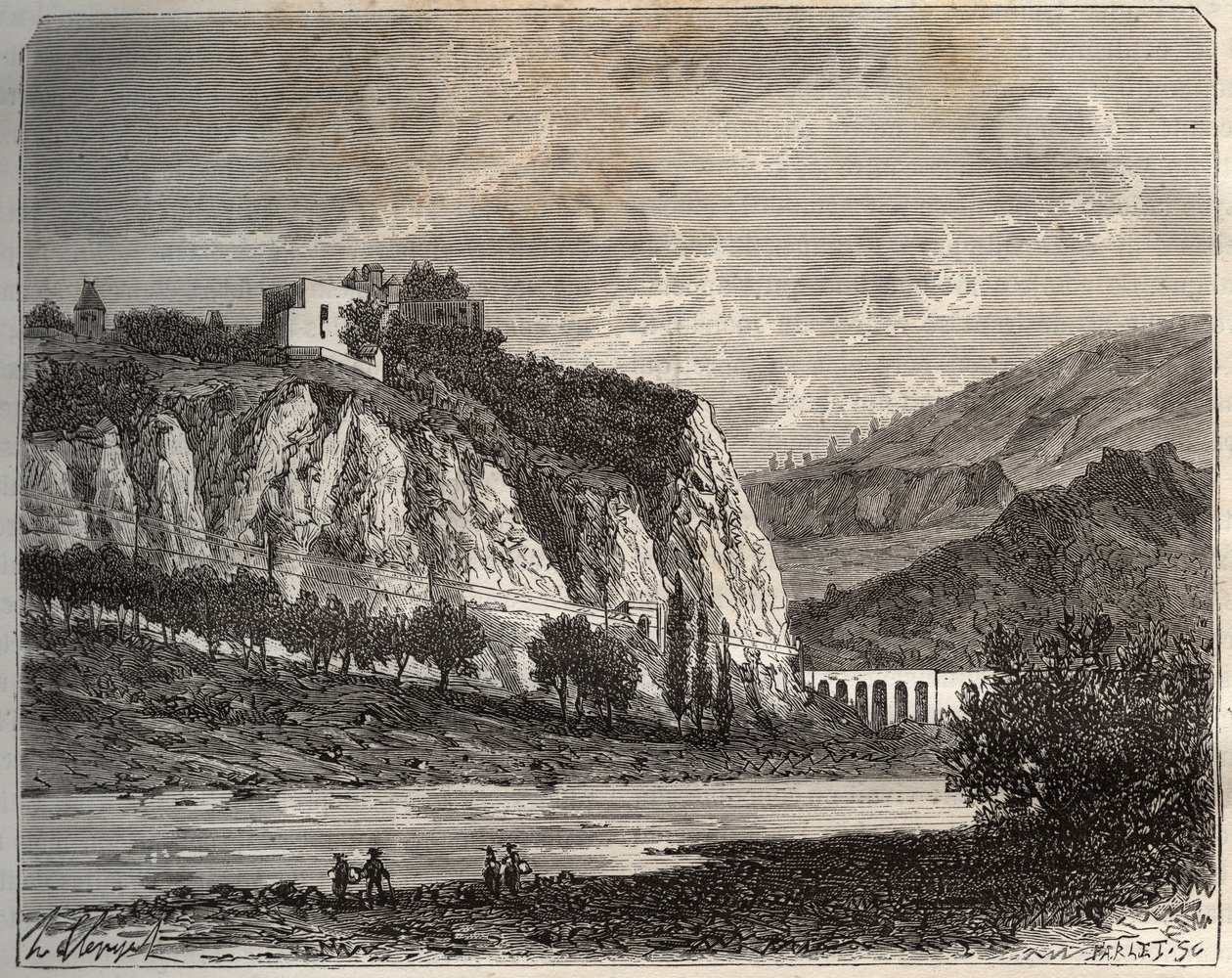 Saint-Paul-en-Cornillon (Saint Paul en Cornillon) - Loira, nella regione Rodano-Alpi - incisione in “La Francia illustrata: geografia, storia, amministrazione statistica” di V.-A. Malt-Brown. 1884 da French School