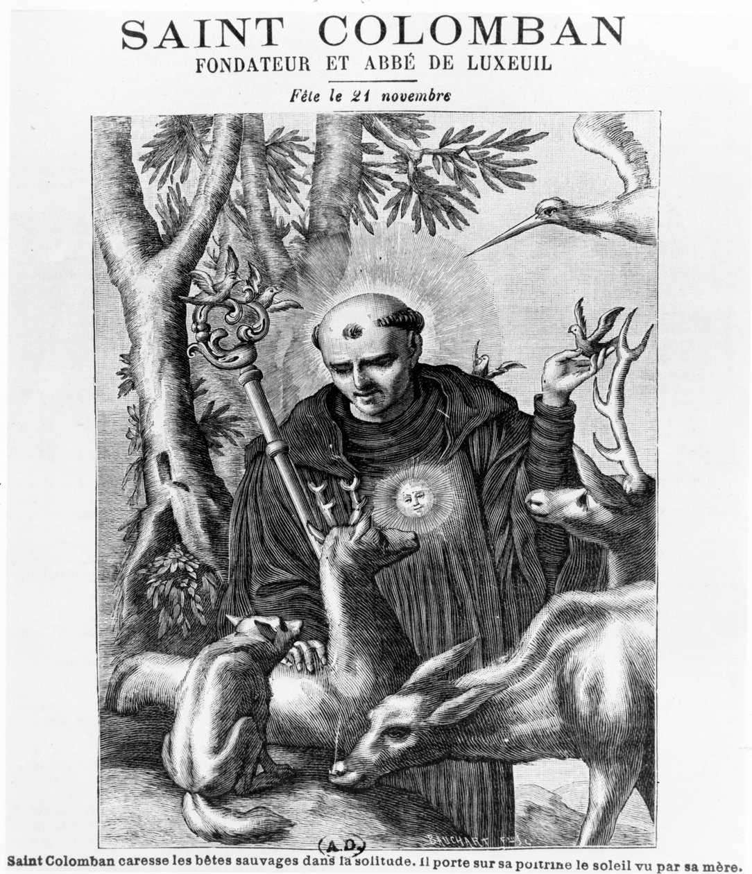 San Colombano, stampa realizzata da Bauchart da French School