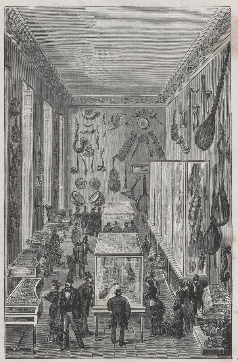 Sala del museo del conservatorio nazionale di musica di Parigi - Incisione in 