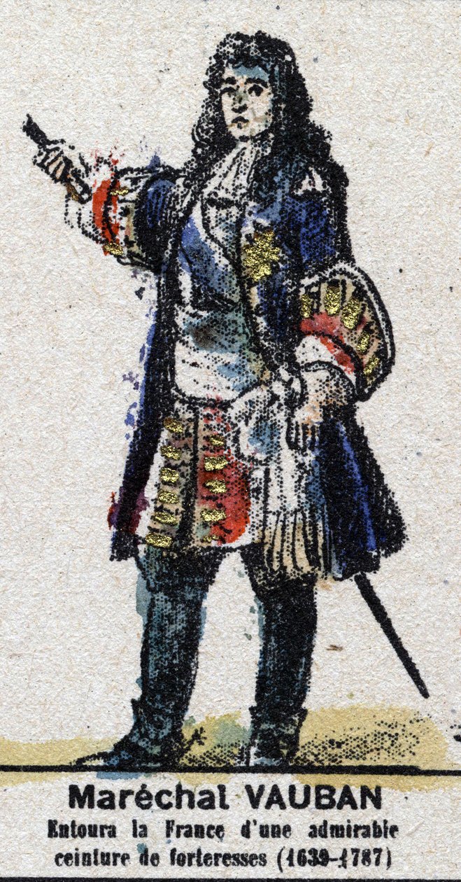 Sébastien Le Prestre de Vauban (1633-1707), maresciallo di Francia. In "Galleria dei Re e delle Regine di Francia e personaggi illustri dal 1643 al 1895" Immagine di epinal da French School