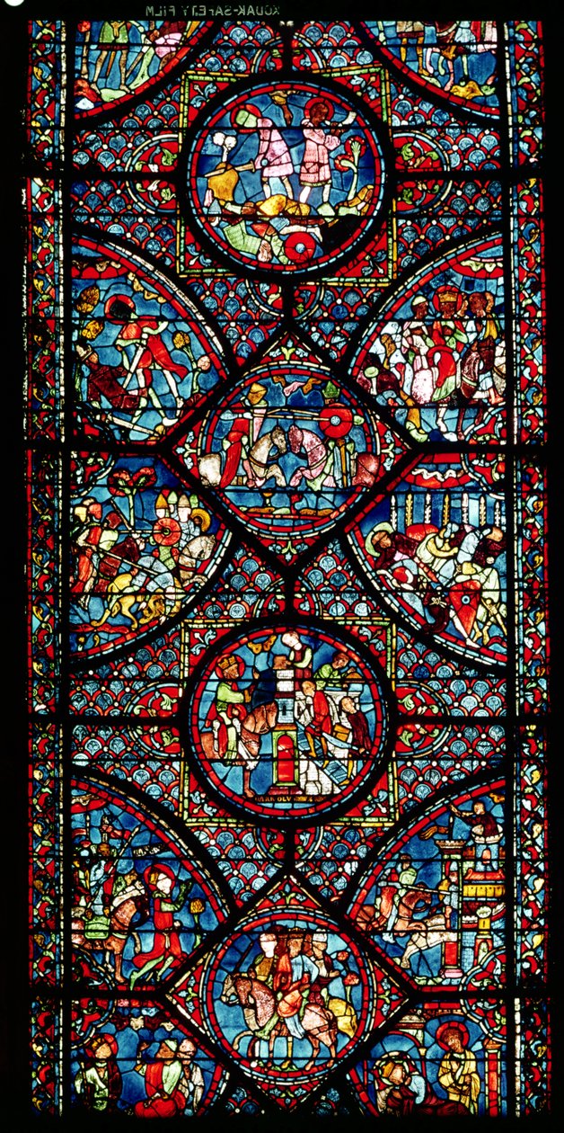 Scene della vita di Carlo Magno (747-814) dal deambulatorio, c.1215-25 da French School