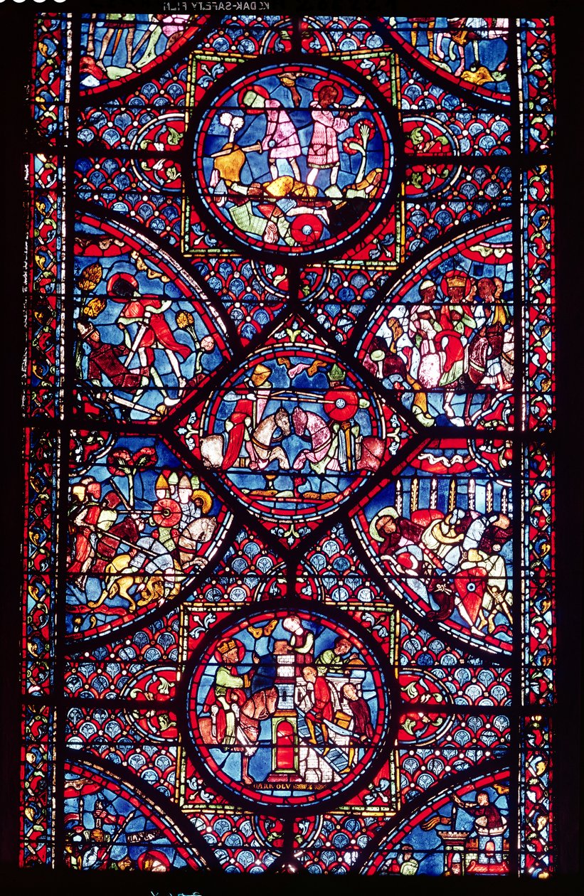 Scene della vita di Carlo Magno (747-814) dal deambulatorio, c.1215-25 da French School