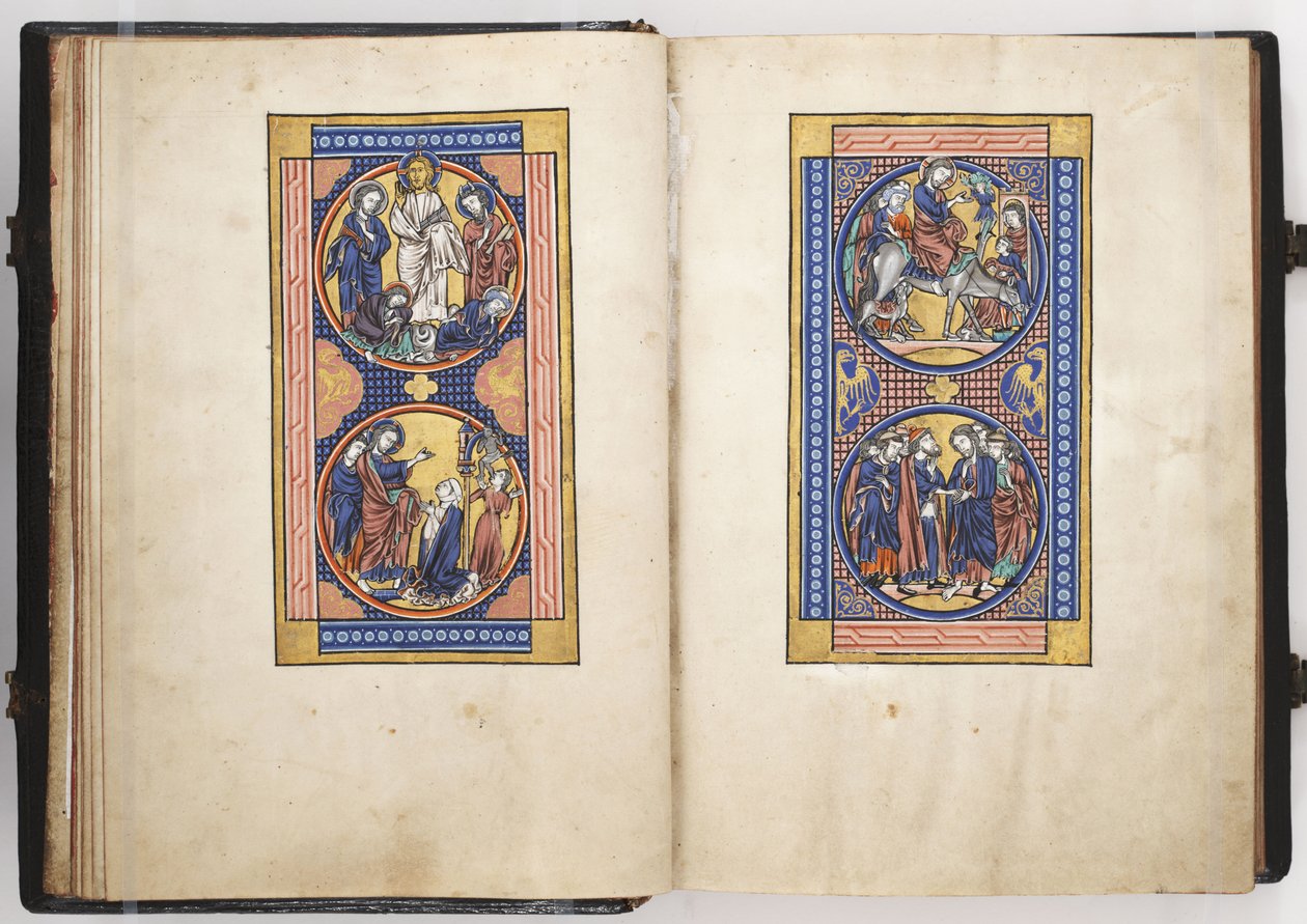 Scene della vita di Cristo, illustrazione dal Salterio di Lewis, c.1225-50 da French School