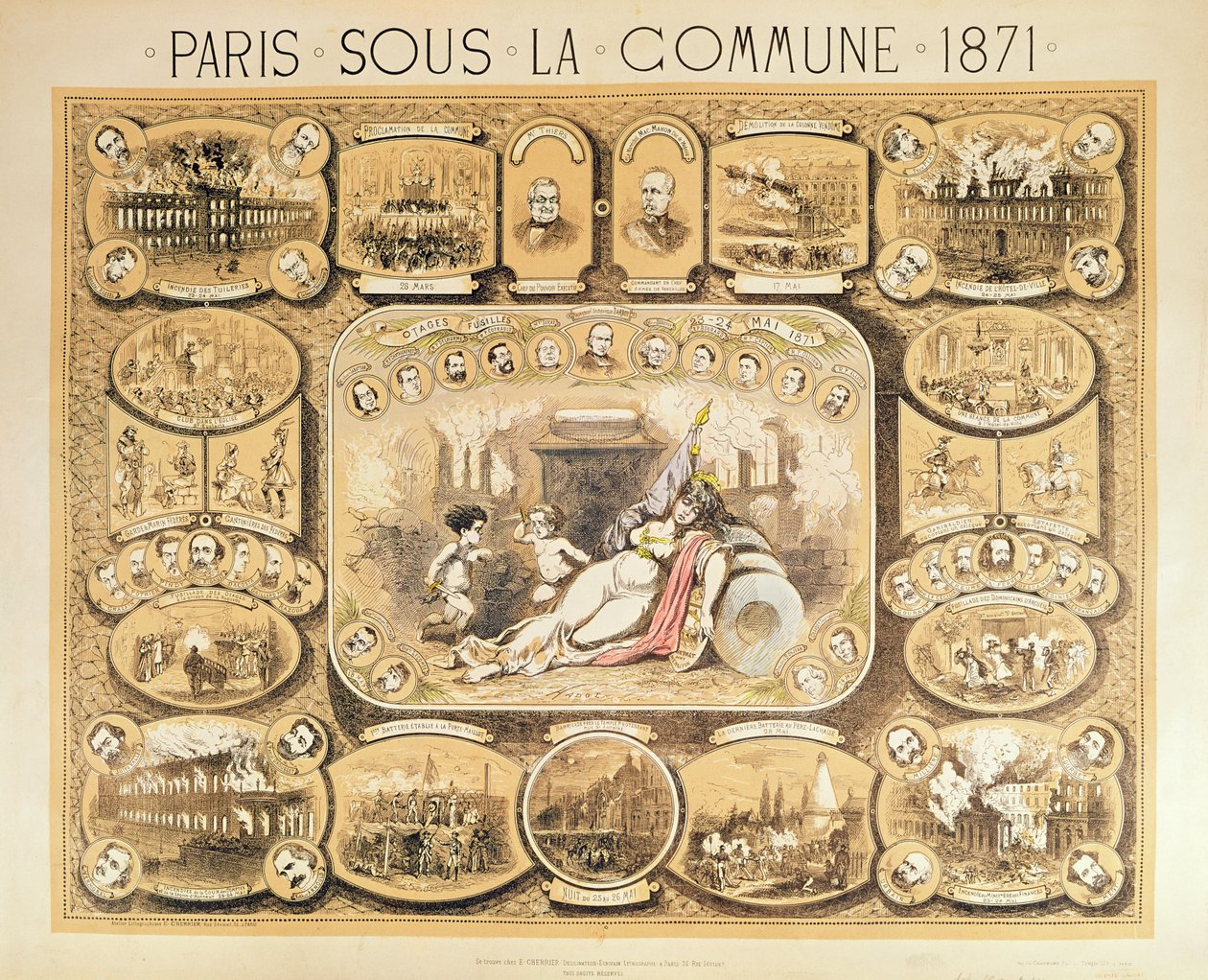 Scene dalla Comune di Parigi, 1871 da French School