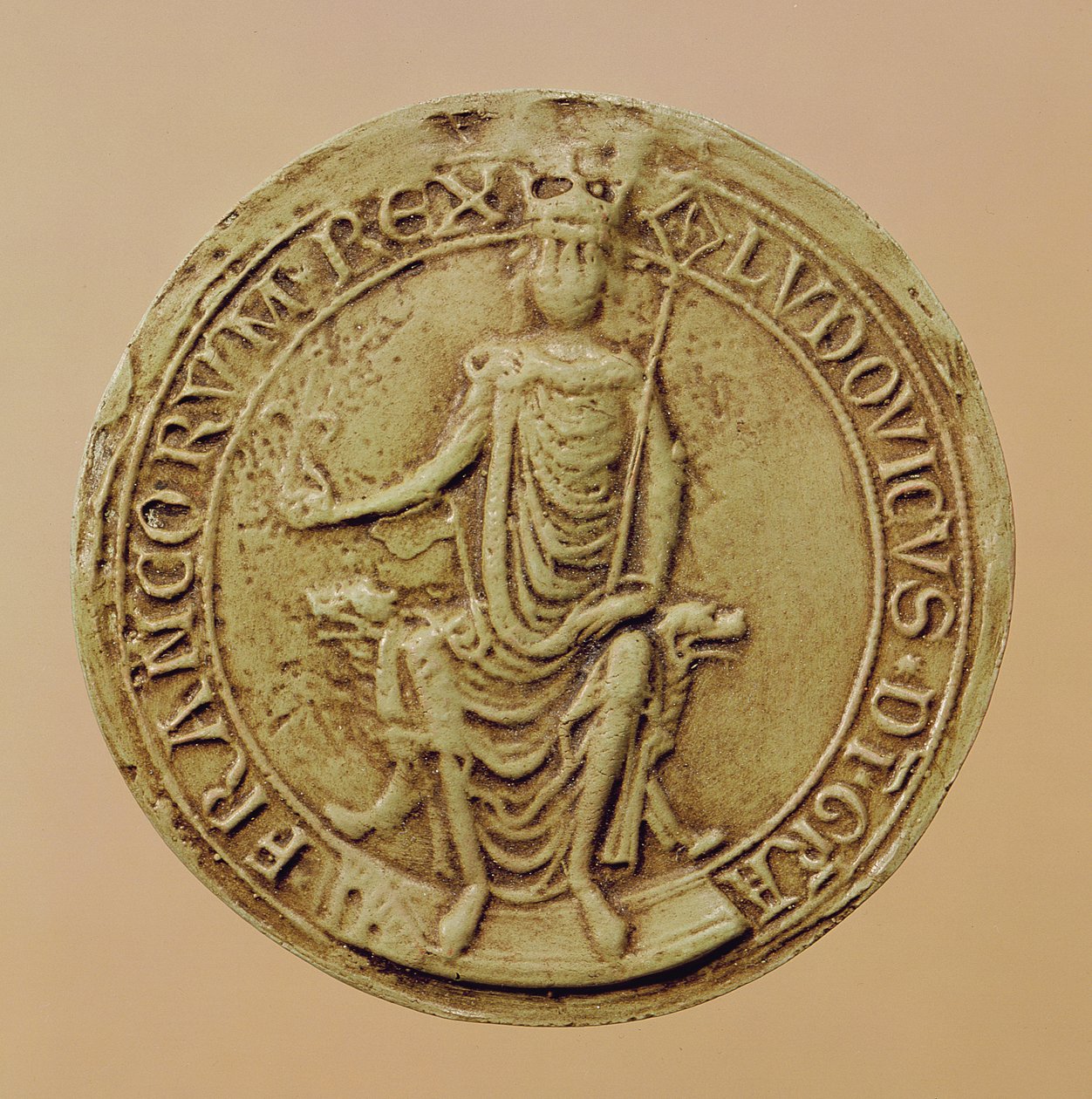 Sigillo di Luigi VIII (1187-1226) (cera) da French School