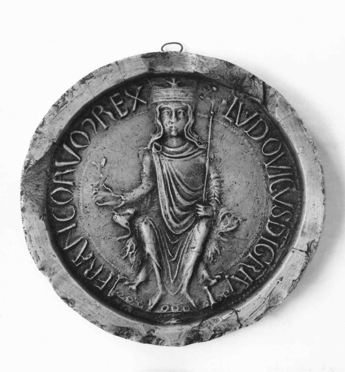 Sigillo di Luigi VII (1120-80) 1175 da French School