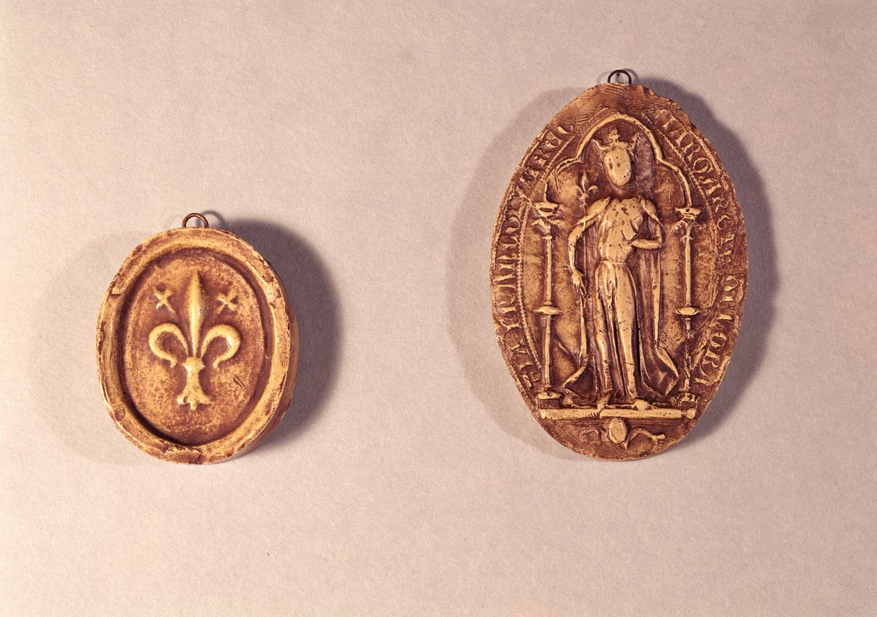 Sigilli di Margherita di Provenza (1221-95) 1284 (cera) da French School