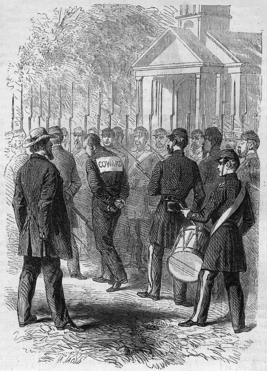 Guerra di Secessione (1861-1865) o Guerra Civile Americana: punizione di un soldato dell