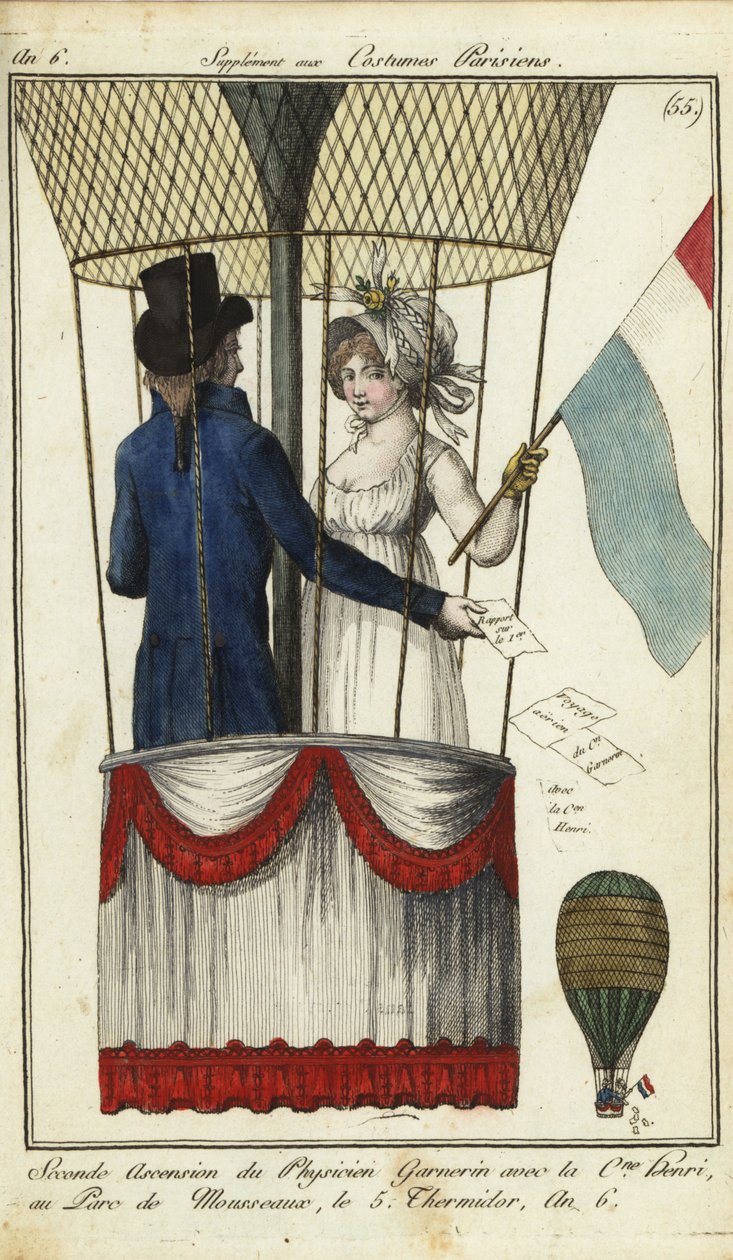 Seconda ascensione in mongolfiera del Dr. Andre-Jacques Garnerin, 8 luglio 1798 da French School
