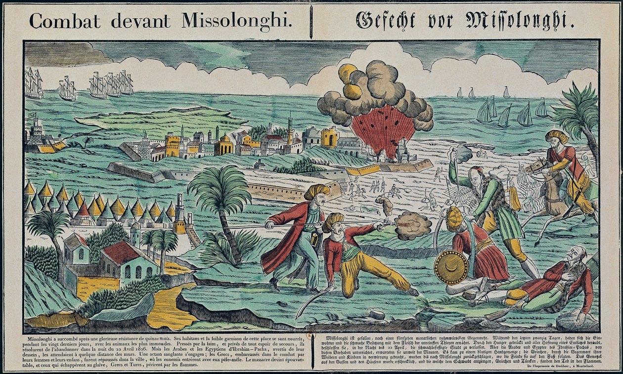 Assedio di Missolungi, 22 aprile 1826 da French School