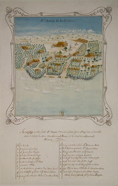 Assedio di Saint Thomas de la Goiane, nelle Antille, 11 dicembre 1629 da French School