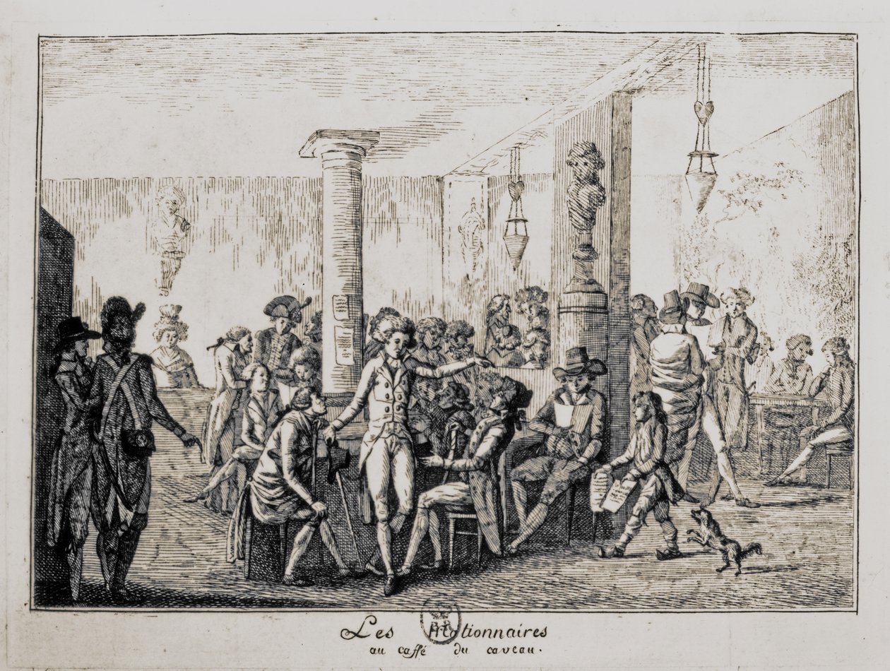 Sieyes e Les Nationnaires al caffè du caveau a Parigi, agosto 1789 da French School