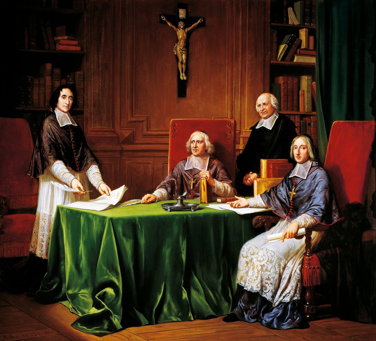 Firma degli articoli della conferenza di Issy tenutasi nel 1697 tra Jacques Benigne Bossuet (vescovo di Meaux), Louis-Antoine Noailles (vescovo di Chalons) e François Fénelon (arcivescovo di Cambrai) da French School