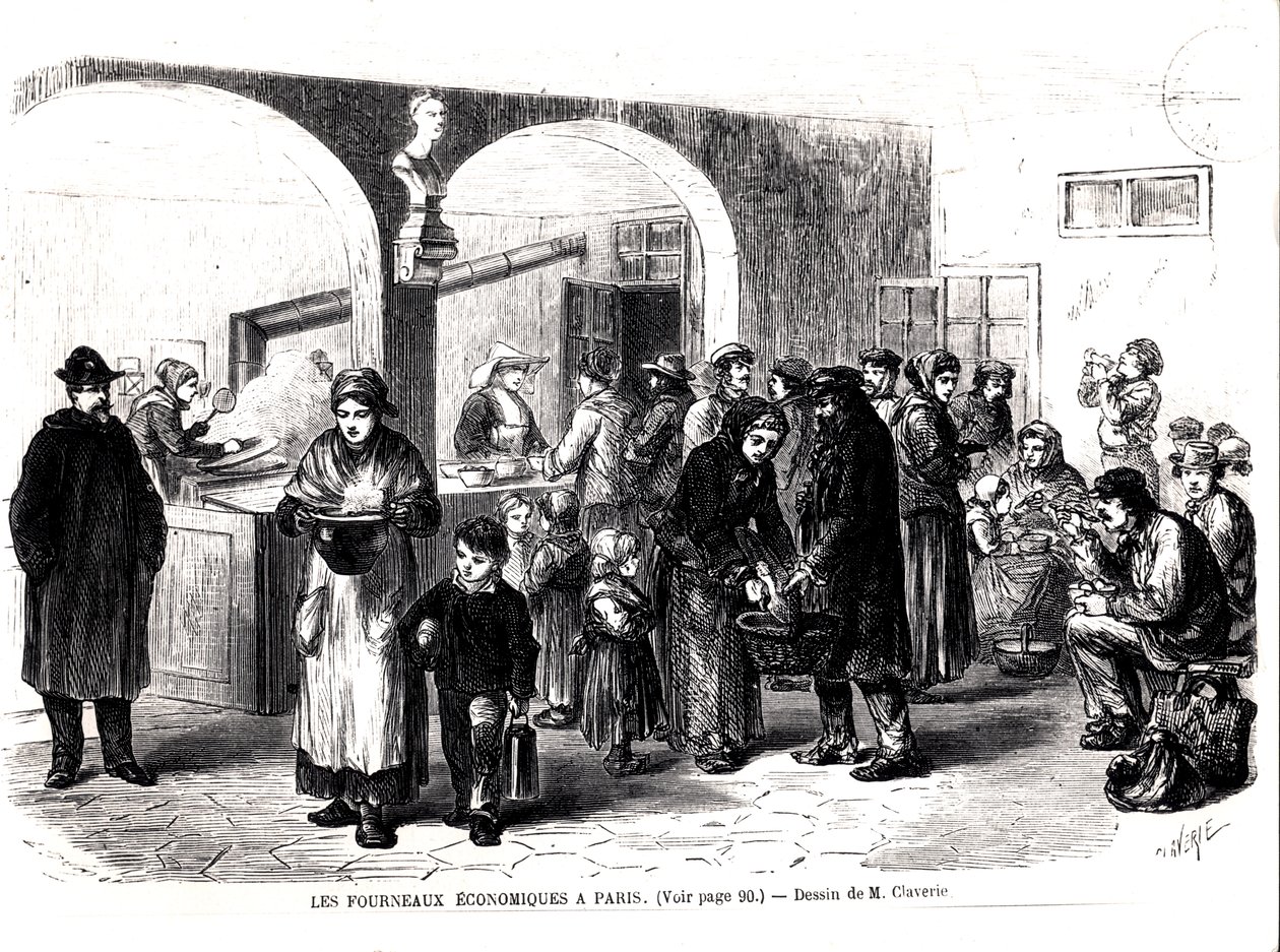 Mensa dei poveri a Parigi, c.1860 da French School
