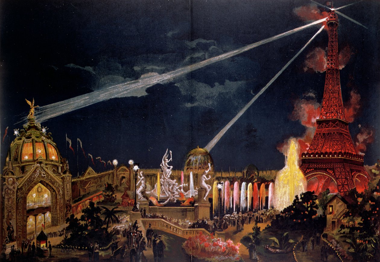 Souvenir delle illuminazioni a Parigi per commemorare il 1º centenario della Rivoluzione Francese durante l