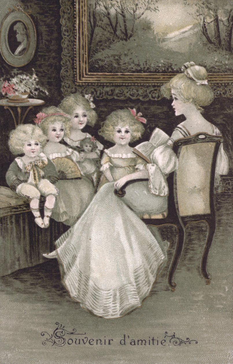 Ricordo di amicizia (litografia a colori) da French School