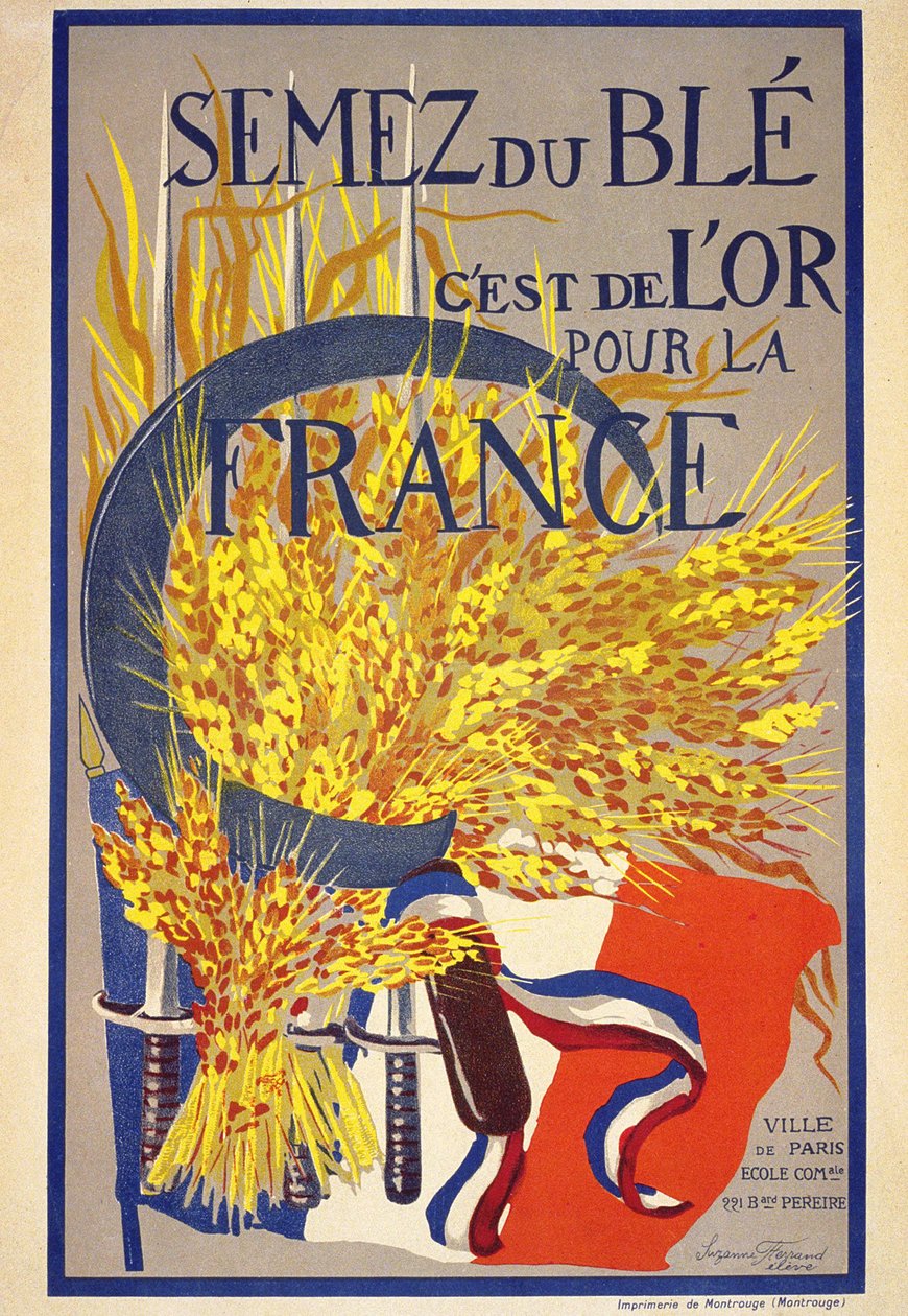 Seminare grano è oro per la Francia - manifesto da French School