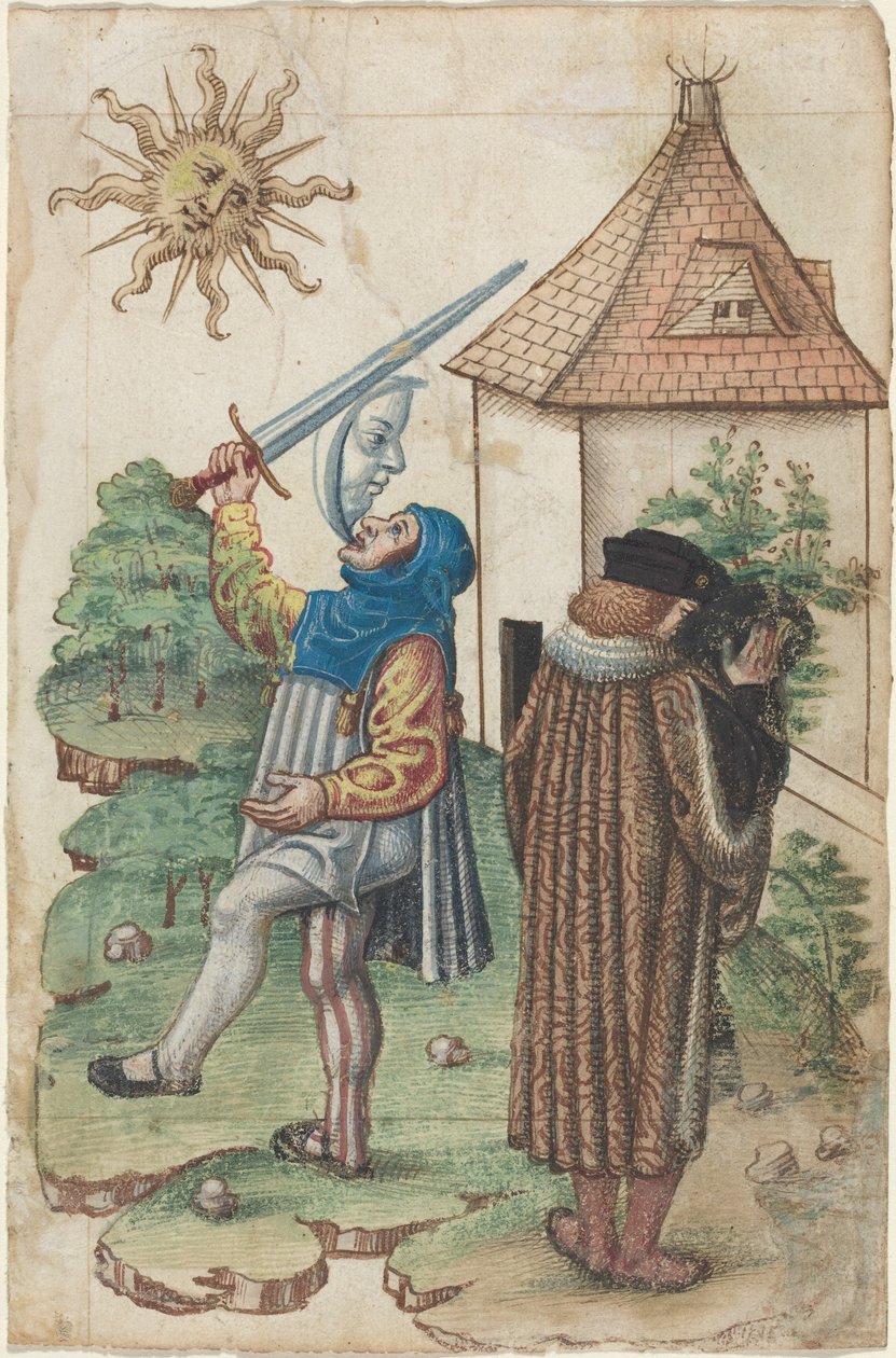 Non parlare contro il sole e non fare acqua di fronte al sole [fol. 39 recto], 1512-1515 circa (acquerello) da French School