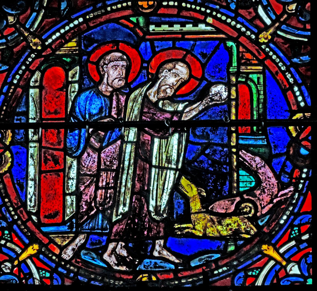 San Pietro e San Paolo che nutrono i cani da French School